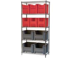 Storage Rack with Bins