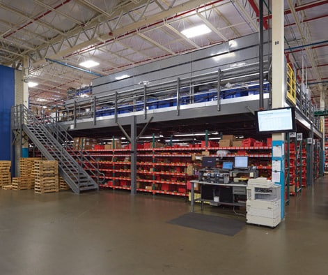 shelving mezzanine for auto parts