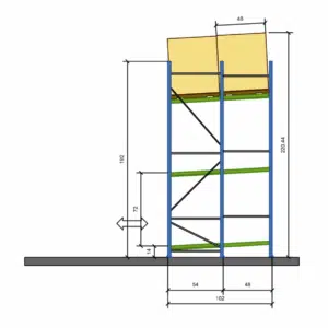 Used Pushback Racking System with 240 Pallet Positions